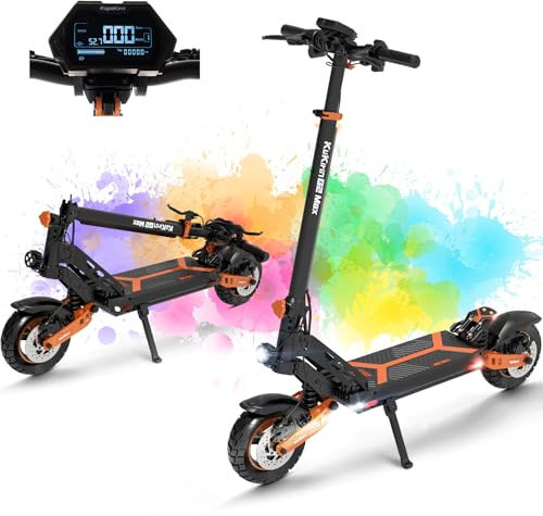 Patinete Eléctrico Adultos Todoterreno,Patin Electrico,Scooter Electrico Potente Plegable/Autonomía de 80 km/Ruedas de 10/Carga máxima 150kg/IP54/Doble Frenos de Disco,G2MAX
