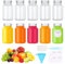 Nadisean 10Pcs 2.7oz/80ml Ginger Shot Bottles, Reusable Glass Shot Bottles with Lids, Glass Juice Bottles with Lids, Brush, Funnel, Labels, Leakproof Small Glass Bottles for Juice Ginger Milk Spice
