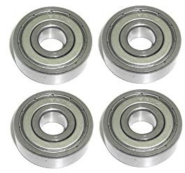 4x Kugellager 9x26x8 mm - 629 ZZ Radial Rillenkugellager Wälzlager rcbay Chromstahl beidseitig gedichtet für 9mm Welle
