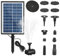 Solar Fountain Pump, Solar Water Fountain with 12 Nozzles, Solar Panel Kit, Garden Floating Solar Powered Water Feature Pump, Solar Pond Pump for Bird Bath, Pool, Patio, Water Cycling, Fish Tank (7W)