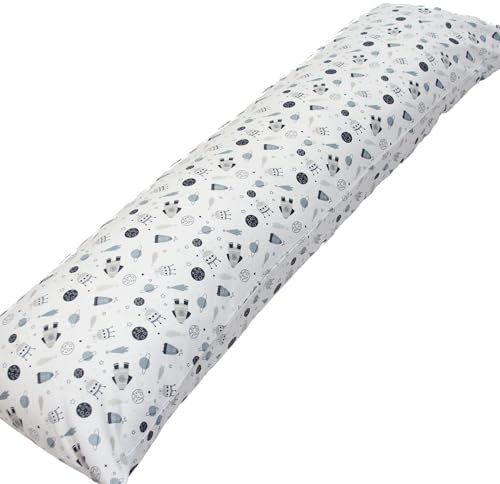 Emi&Sam Nackenkissen 40x145cm Ganzkörperkissen Stillkissen Seitenschläfer Kissen Seitenschläferkissen (18L. Kosmos - Bezug)