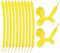 TOYANDONA 100St Ballondekoration LED-Ballonlichter Konfetti-Luftballons Neonballons Luftballons mit Discokugeln Partydekoration Partyzubehör lange Ballondekore Latexballons Emulsion Yellow