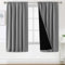 BellaHills Rideau Anti-Bruit Occultant 100% Opacité, Rideaux Occultant Thermique Isolant pour Salon Moderne et Cuisine, Gris Clair - Facile à Installe,140x175 cm,2 Panneaux