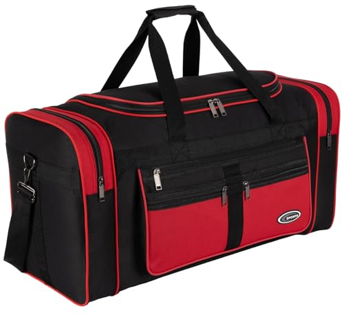 Sporttasche, Reisetasche und Fitnesstasche für Damen und Herren- Tainingstasche, Gym Bag (Rot, L 73 x B 31 x H 36 cm (ca.80 L))