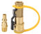 Zoeyilan Gas Quick Connect Fitting, Quick Connect Adapter, Organic Gas Quick Release Adapter, with Shut Off Valve, Brass, Metal, for Hose, Camping, RV Travel