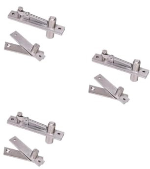 OSALADI 3 Pièces charnière en acier inoxydable charniere portail gond de portail charnière de sécurité encart s lourd charniere porte en métal de porte Silver