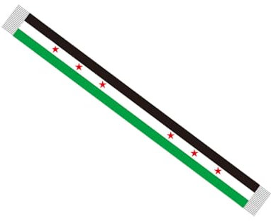 GMBYLBY Syrien Flagge Schal Patriotisch Drei Sterne Design Neck Schal Neckerchief Sporter Event Für Event Und Feiern
