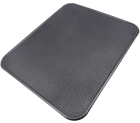 BAUSTER® Kaminbodenplatte aus Metall – Hitzeschutz für Kamin & Ofen – Pulverbeschichtet – Schwarz, Graphit oder Kupfer – 80x49 / 50x60 / 60x80 cm – Funkenschutzplatte (Graphit, 60x50cm)