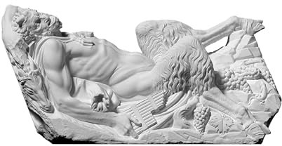 DadArt Skulptur mit verstellbarer Pfanne, handgefertigt, Alabaster-Nachbildung, Francesco da Sangallo Rom 1535, 19 cm