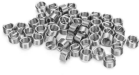 Garosa 50Pcs Thread Inserts Stainless Steel Threaded Sleeves Wire Sleeves M5/16-18-1D for & Inch Thread Repair with High-Strength -Shaped Steel Wire