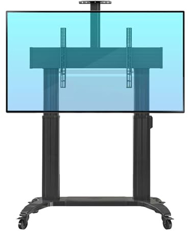 Support motorisé pour TV mobile pour écrans de 75 à 110 pouces Support en aluminium robuste pour téléviseurs LCD/LED 4K plats et incurvés Supporte jusqu'à 136 kg max VESA 1000 x 600 mm