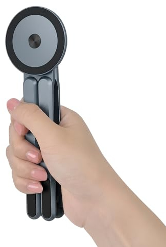 Creazonalic Phone Tripod & Laptop Stand 2-in-1 Magnetic Aluminum Compatible with iPhone iPad (Gray)
