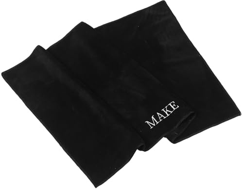 Zerodeko Schwarze Schminkmatte 81x51cm aus Robustem Polyester Tischschutz für Schminktisch Make Up Artists und Nageldesign Leichte Faltbare Unterlage für Salon Studio und Fotografie