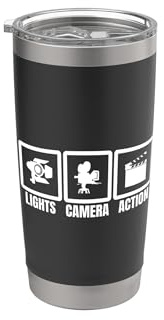 Luci, telecamera, azione Bicchiere termico in acciaio inox doppia parete