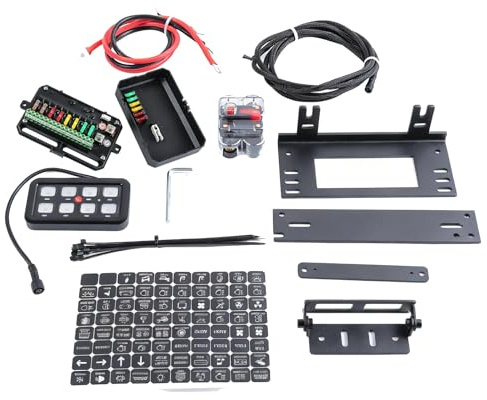 H-YEEU 8 Gang Panel Interruptor 12V Sistema de relé de control de circuito universal