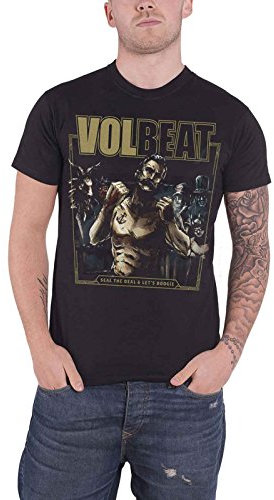 Volbeat T Shirt Seal The Deal Band Logo Nue offiziell Herren Schwarz M