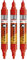 Molotow One4All Acrylic Twin Marker (Strichstärke 1,5 mm und 4 mm, hochdeckend und permanent) 3 Stück Farbe 013 verkehrsrot