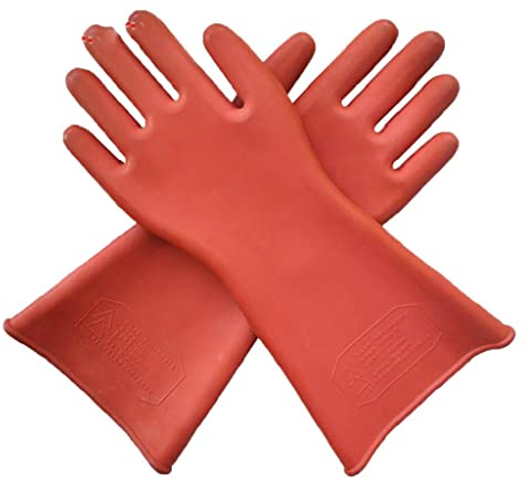 F Fityle 1 Paar Hochspannungs Isolierhandschuhe, Gummi Schutzhandschuhe für Elektriker - 5KV/ 12KV/ 25KV auswählbar - 5kv