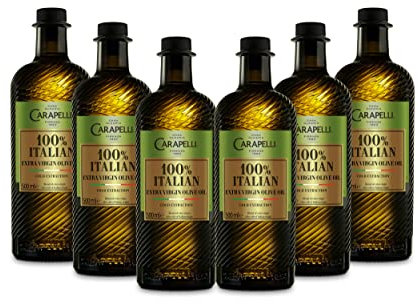 Carapelli 100% Italian Extra Virgin Olive Oil, Cold Pressed Extra Virgin Olive Oil, Pack of 6 x 500 ml