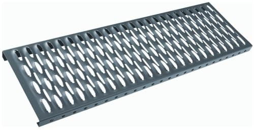 Laufrost 0,6-1,5 Meter Dachtritt Steigtritt Kaminpodest Laufrost verschiedene Groesse verfügbar Graphit RAL 7016 (1,0M)