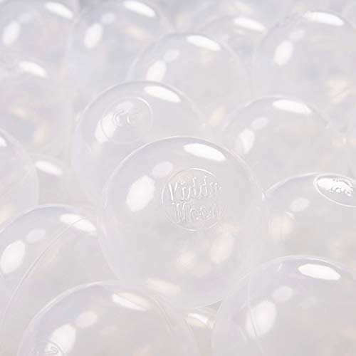KiddyMoon 700 ∅ 7Cm Bolas Colores De Plástico para Piscina para Niños, Transparente