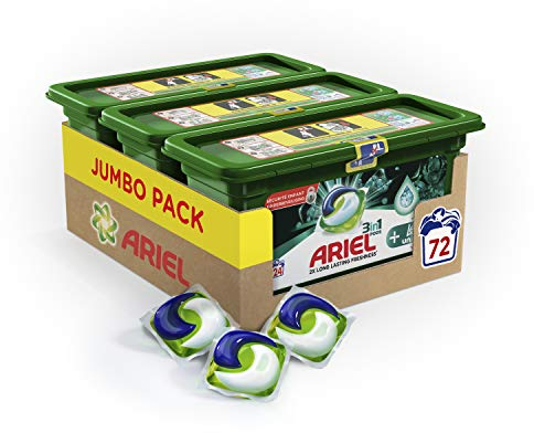Ariel 3-in-1 Pods + Frische Unstoppables Waschmittel – 72 Waschgänge (3 x 24 Kapseln)