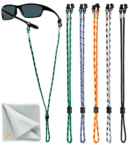 SIGONNA Eyeglasses String Holder Strap Cord - Eyeglass Chain for Men Women - Glasses Lanyard Holders Around Neck - Sports Eye Glass Straps Sunglass Retainer