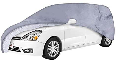 WALSER Premium Autoplane All Weather Premium, Autogarage wetterfest, Vollgarage wasserdicht, UV-Sonnenschutzplane, Autoabdeckung Größe 9 Größe 9: 4,7x1,8x1,7m (LxBxH)