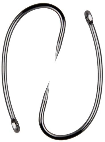 OROOTL Hameçons de pêche à la carpe sans ardillon, 100 hameçons sans ardillon, hameçons circulaires pour pêche à la carpe en eau douce et salée