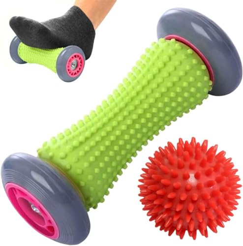 ROMIX Rouleau Massage Pieds, Fasciite Plantaire Point de Trigger Pied Masseur pour Tissus Profonds Musculaire Massage, Acupression Réflexologie Rouleaux Stick pour Mains Épaule Bras Douleur