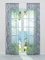 ESLIR Schiebegardinen Set 2er Flächenvorhänge Gardinen mit Klettband Schiebevorhang Transparent Vorhang mit Zweige Muster Voile Grau BxH 57x245cm 2 Stück