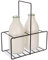 FiNeWaY 2 Milk Bottle Holder With Integrated Handle - Doorstep Retro Milk Crate - Glass Bottles, Wine Bottle Carrier
