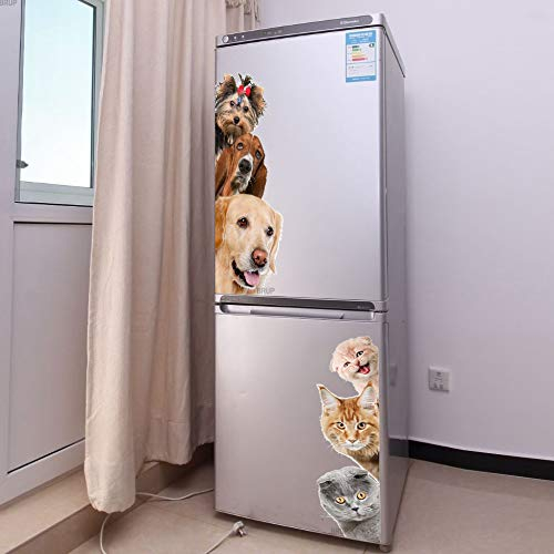 Lankater Abnehmbare 3D Niedlichen Hund Katze Wandaufkleber Schalter Aufkleber Wandkunst-dekor-Plakat-Hintergrund-tapete