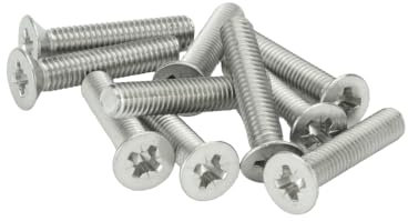 M4 (4mm x 35mm Incl Head) Pozi Countersunk Machine Screws - A2 Grade Stainless Steel (Pack of 20)