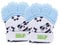 2 Pack Food Grade Silicone Teether Glove, Teething Mitten for Babies, Baby Teether(4 Fingers) (Blue)