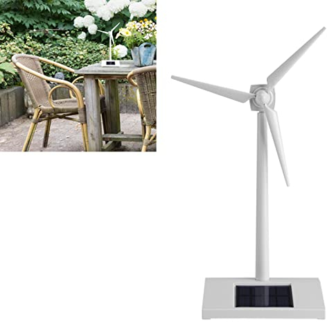 Tyenaza Solarbetriebene Windmühle, mini windkraftanlage Windrad Modell Kinderspielzeug für den Wissenschaftsunterricht Heimtextilien Pädagogisches Werkzeug Wohnkultur Garten Schreibtisch Ornament