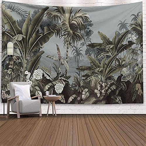 LNXSESN Wandteppich Blatt Natürlichen Dschungel Wandtuch Polyester Deko Schlafzimmer Wandbehang Wanddeko Wohnzimmer Tapestry Aesthetic Room Decor Wand Zimmer Deko Aesthetic Wandteppiche 150x230cm