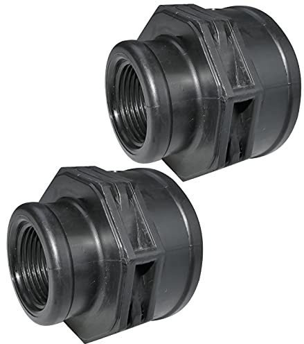 AERZETIX - C52015 - Juego de 2 reductores/racores para atornillar hembra/hembra - rosca 3/4''x1 1/4'' - pezón reducido rosca interna - PN 10 bares - en plástico