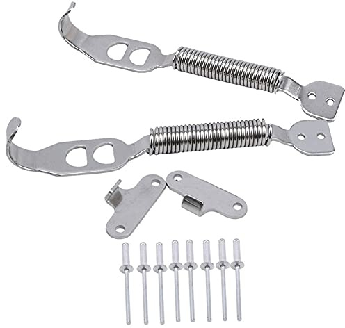 Kit Perni A Molla per Cofano Auto, Asudaro 1 Paio di Clip A Molla Pannello di Rivestimento per Blocco Del Cofano Auto Multiuso Gancio Fisso per Cofano Kit di Chiusure per Cofano Dell'Auto