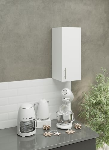 JD Greta 300mm Kitchen Wall Cabinet with Door – Wall Unit – White Matt – Modern Storage Cupboard