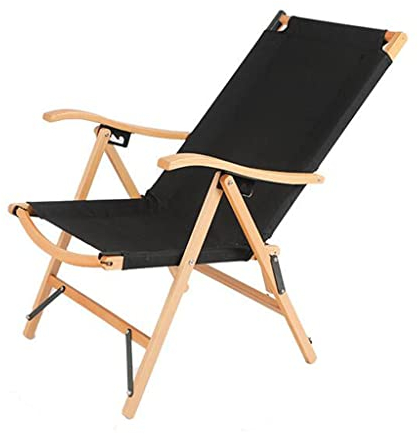 Liegestuhl Klappbar Holz,Klappstühle Mit Gepolsterten Sitzen Outdoor, Regiestühle Klappbarer, 3-fach Verstellbarer Camping-Liegestuhl Gartenstuhl Mit Armlehnen Für Erwachsene Holzrahmen Leichter Stuhl