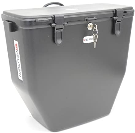 Velobin™ Abschließbare wasserdichte Fahrrad Gepäckträgertasche (Schwarz)