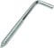 Aerzetix - C58017 - Set di 25 ganci per avvitare a forma di L Ø5x60mm - gancio con vite autofilettante - in acciaio zincato - colore argento