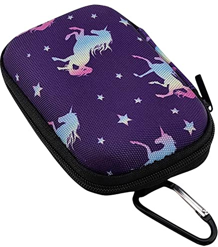 caseroxx Blood Glucose Meter Hard Case Suitable for Dexcom G7 / ONE+ in Unicorn Design - Purple, Diabetic Storage case
