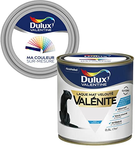 Ma Couleur Sur-mesure par Dulux Valentine – Peinture Laque Glycéro - Grande résistance pour boiseries et ferronneries - Mat Matin blanc 0,5 L