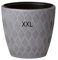 MELTOM Pflanzkübel Slim XXL Oval 3D Effekt Farbe mit Herausnehmbaren Einsatz, H: 60 cm (Grau)