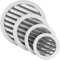 Grille ventilation 125mm ronde en Fonte d'Aluminium Haute Qualité - Filet Anti Insectes Inox - Résistante aux Intempéries - Intérieur/Extérieur - Grille Aération DN125 Hotte, Extracteur et VMC - DOMUX