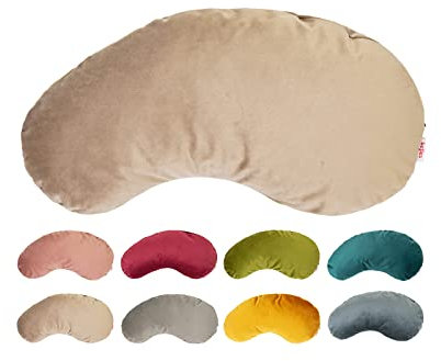 beties Samt&Sonders Serie Zierkissen Bohne Niere ca. 25x45 cm Kissen in Bohnenform (braun-beige)