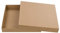 Natürlich verpacken Faltschachtel 22 x 22 x 3 cm, Braun, Deckel, Jade Kraftkarton - 10er Set