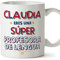 MUGFFINS Tazas Personalizadas para PROFESORA DE LENGUA mujer - En Español - Eres Súper - 11 oz / 330 ml - Regalo Personalizable original y divertido